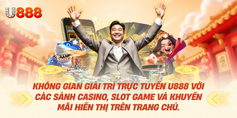 U88 – UU88 Nhà Cái U888.COM Kho Game Đa Dạng, Ưu Đãi Hấp Dẫn 2026 19 Không gian giải trí trực tuyến U888 với các sảnh casino, slot game và khuyến mãi hiển thị trên trang chủ.